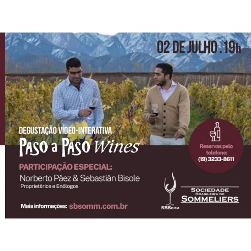 Degustação Vídeo-Interativa: Paso a Paso Wines (Kit 1)