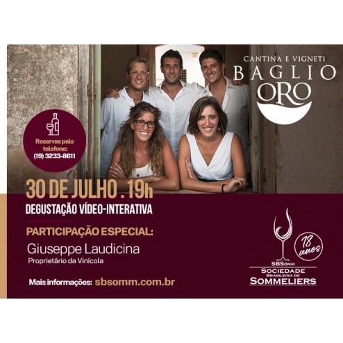 Degustação on-line: Vinícola Baglio Oro Sicília Itália